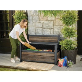 KETER DECO GARDEN BENCH 227L Ławka ogrodowa, 133 x 61 x 89 cm, orzech 17213853