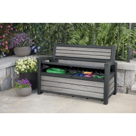 KETER DECO GARDEN BENCH 227L Ławka ogrodowa, 133 x 61 x 89 cm, szary 17213853