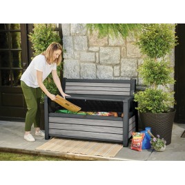 KETER DECO GARDEN BENCH 227L Ławka ogrodowa, 133 x 61 x 89 cm, szary 17213853