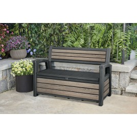 KETER DECO GARDEN BENCH 227L Ławka ogrodowa, 133 x 61 x 89 cm, ashwood 17213853