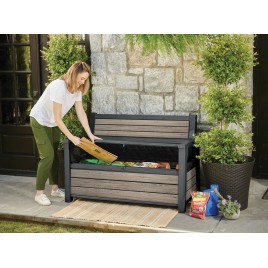 KETER DECO GARDEN BENCH 227L Ławka ogrodowa, 133 x 61 x 89 cm, ashwood 17213853