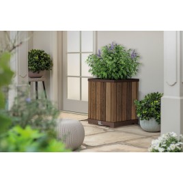 KETER DECO SQUARE TALL Donica, 45,5 x 45,5 x 55 cm, orzech 17213623