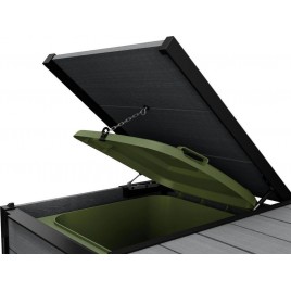 KETER HIDE AWAY 2x240L Obudowa na kosze na śmieci, 138,1 x 84,3 x 121,2 cm, szary 17213790