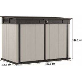 KETER PREMIER JUMBO Uniwersalna skrzynia, 190,5 x 109,3 x 132,5 cm, szarobrązowy 17212384