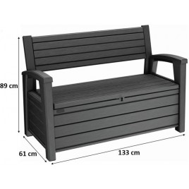 KETER OTTER BENCH 227L Ławka ogrodowa ze schowkiem 133 x 61 x 89 cm, grafit 17212485