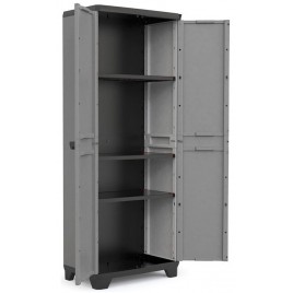 KIS STILO HIGH Szafka ogrodowa 68x39x173cm ciemny szary/czarny