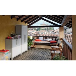 OUTLET KIS GULLIVER LOW Szafka ogrodowa 80x44x100cm beż ROZPAKOWANE