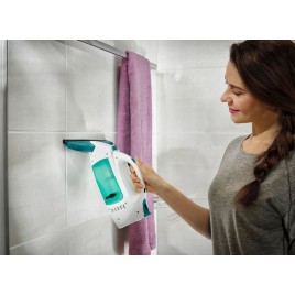LEIFHEIT Dry&Clean Odkurzacz do szyb z drążkiem i myjką Window Washer (Click System) 51003