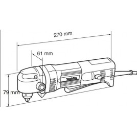 Makita DA3010F Wiertarka kątowa 1-10mm, 450W