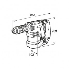 Makita HK1820 Młot udarowy/Dłutownica SDS-Plus 3,1J, 550W w walizce