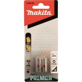 Makita E-03143 Końcówka wkręt/ bit udarowa Impact Premier (C-form), PH2 (slim) -25mm, 2Szt