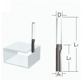 Makita D-16988 Frez prosty do aluminium 6 x 18 x 65 mm