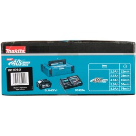 Makita Zestaw zasilający Li-ion XGT 40V 1xBL4040F+DC40RA+Makpac 1915D9-2