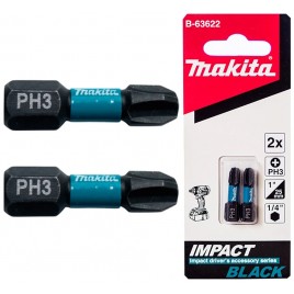 Makita B-63622 Bit wkrętakowy 1/4" Impact Black PH3, 25mm/2 szt