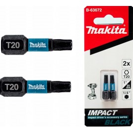 Makita B-63672 Końcowka wkrętakowa udarowa 1/4" Impact Black T20, 25mm/2ks