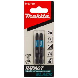 Makita B-63769 Końcówka wkrętakowa udarowa 1/4" Impact Black PZ3, 50mm/2szt