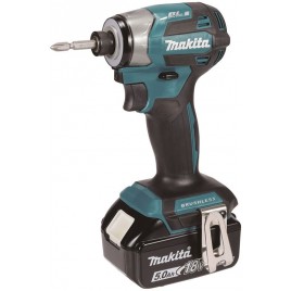 Makita DTD173RTJ Akum. wkrętarka udarowa 1/4" Li-ion LXT (18V/ 2x 5,0Ah), Makpac