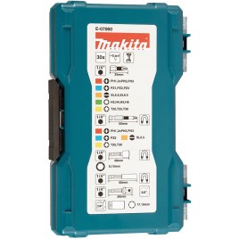 Makita E-07060 Zestaw bitów i kluczy nasadowych, 30 szt.