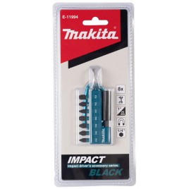 Makita E-11994 Zestaw końcówek wkrętakowych 1/4" Impact Black, 8 szt.