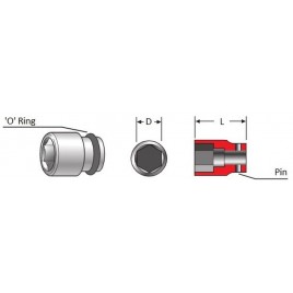 Makita 134855-2 Klucz nasadowy 3/4" 27 x 52 mm