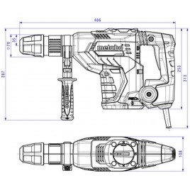 Metabo KHEV 5-40 BL Kombimłotek SDS-Max (1150W/8,7J) walizka 600765500