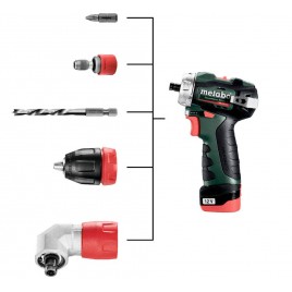 Metabo 601749500 Powermaxx BS BL Q Wiertarko-wkrętarka akumulatorowa 12V 2X2 Ah, Walizka
