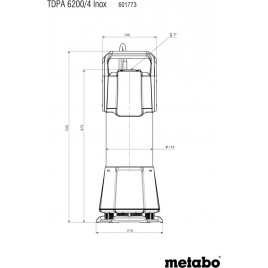 Metabo TDPA 6200/4 Inox Pompa zanurzeniowo-ciśnieniowa (110W/6200l/h) 601773000