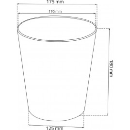 Prosperplast NATURO Donica z koronką 17,5 cm, oliwkowa DNAT175