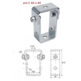 RABOVSKÝ obrotowy zacisk do profilu C 40×40 mm, 35302147