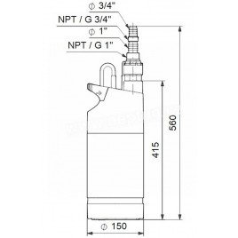 Grundfos SB 3-45 M Pompa zatpialna bez pływaka 92712338