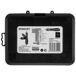 Stanley 0-63-022 Wkrętak pistoletowy z grzechotką z zestawem końcówek, 25 sztuk