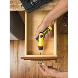 Stanley 0-63-022 Wkrętak pistoletowy z grzechotką z zestawem końcówek, 25 sztuk