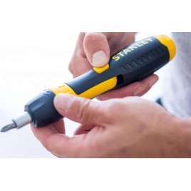 Stanley 0-63-038 Wkrętak pistoletowy z grzechotką z zestawem końcówek, 40 sztuk