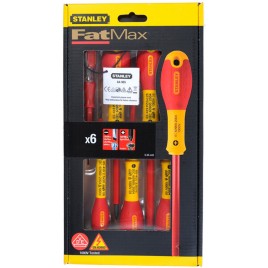 Stanley 0-65-443 FatMax Zestaw wkrętaków dla elektryków (płaskie/Pozidriv), 6 sztuk