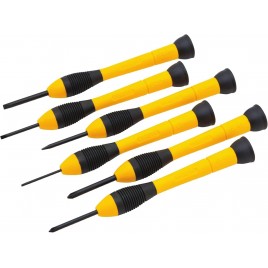 Stanley 0-66-052 Zestaw bimateriałowych wkrętaków zegarmistrzowskich, 6 sztuk