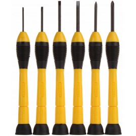 Stanley 0-66-052 Zestaw bimateriałowych wkrętaków zegarmistrzowskich, 6 sztuk