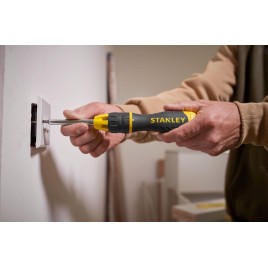 Stanley 0-68-010 Multi-Bit wkrętak z grzechotką i 10 wymiennymi końcówkami