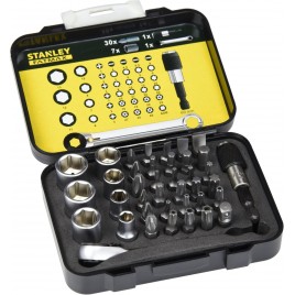 Stanley 1-13-907 Zestaw bitów 1/4" z grzechotką Expert, 40 sztuk