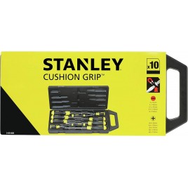 Stanley 2-65-005 CushionGrip Zestaw wkrętaków płaskich i Phillips, 10 sztuk