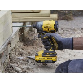 Stanley SFMCF820D2K FatMax V20 Aku zakrętarka udarowa 1/4" (18V/2x2,0Ah), walizka