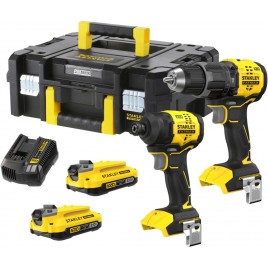 Stanley SFMCK201D2T V20 Akumulatorowy zestaw narzędzi (18V/2x2,0Ah), Pro-Stack