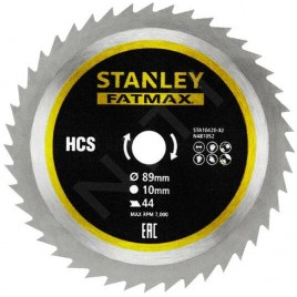 Stanley STA10420 Tarcza do drewna, plastiku, metalu HCS 89 x 10 mm, 44 zębów