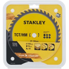 Stanley STA13145 Tarcza do cięcia drewna 190x16mm, 40 zębów
