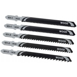 Stanley STA27025 Brzeszczoty do wyrzynarki HCS typu T do drewna, 5 sztuk Stanley STA27025 Brzeszczoty do wyrzynarki HCS typu T do drewna, 5 sztuk