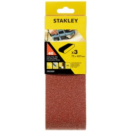 Stanley STA33091 Pasy ścierne 75x457mm, P40, 3 sztuki