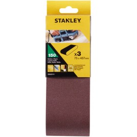 Stanley STA33111 Pasy ścierne 75x457mm, P150, 3 sztuki