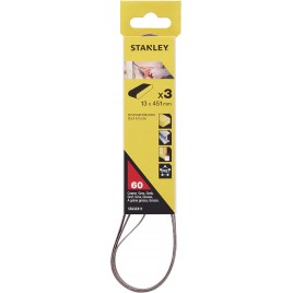 Stanley STA33311 Pasy ścierne do pilników taśmowych, P60, 13x455mm, 3 sztuki