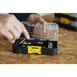 Stanley STA88552-XJ FatMax Zestaw 19 szt. końcówek udarowych 1/4" + wiertła do muru