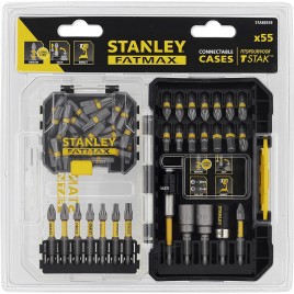 Stanley STA88559-XJ FatMax Zestaw 55 szt. końcówek i nasadek udarowych 1/4"
