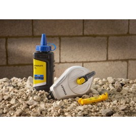 Stanley STHT47111-0 Aluminiowy sznur traserski 30m z niebieską kredą i poziomicą